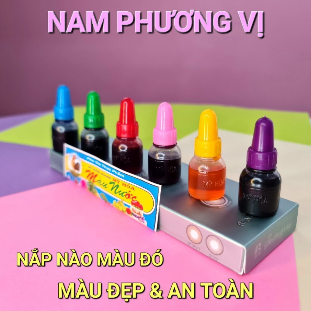 Màu Thực Phẩm / Màu Nước Mỹ Hòa Lọ 5ml Làm Bánh, Đổ Rau Câu, Pha Siro ...