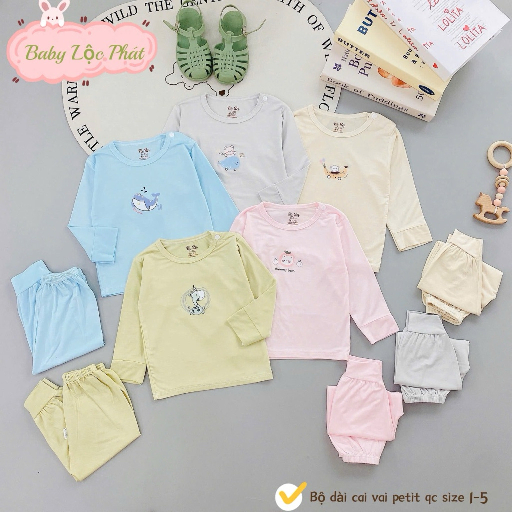 (LPDT 23) Bộ Quần Áo Thun Lạnh Dài Tay Mềm Mịn, Thoải Mái Cho Bé Yêu Từ 5-15kg