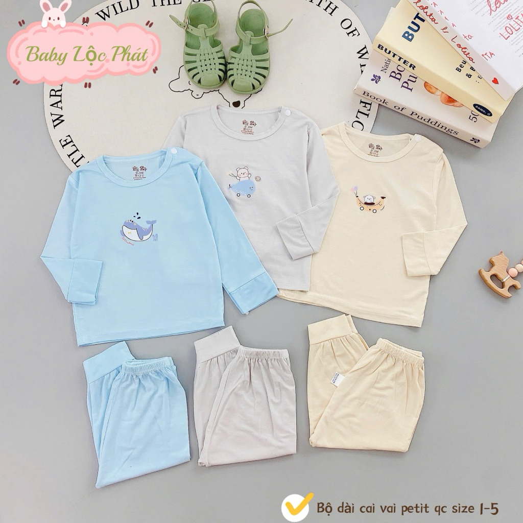 (LPDT 23) Bộ Quần Áo Thun Lạnh Dài Tay Mềm Mịn, Thoải Mái Cho Bé Yêu Từ 5-15kg