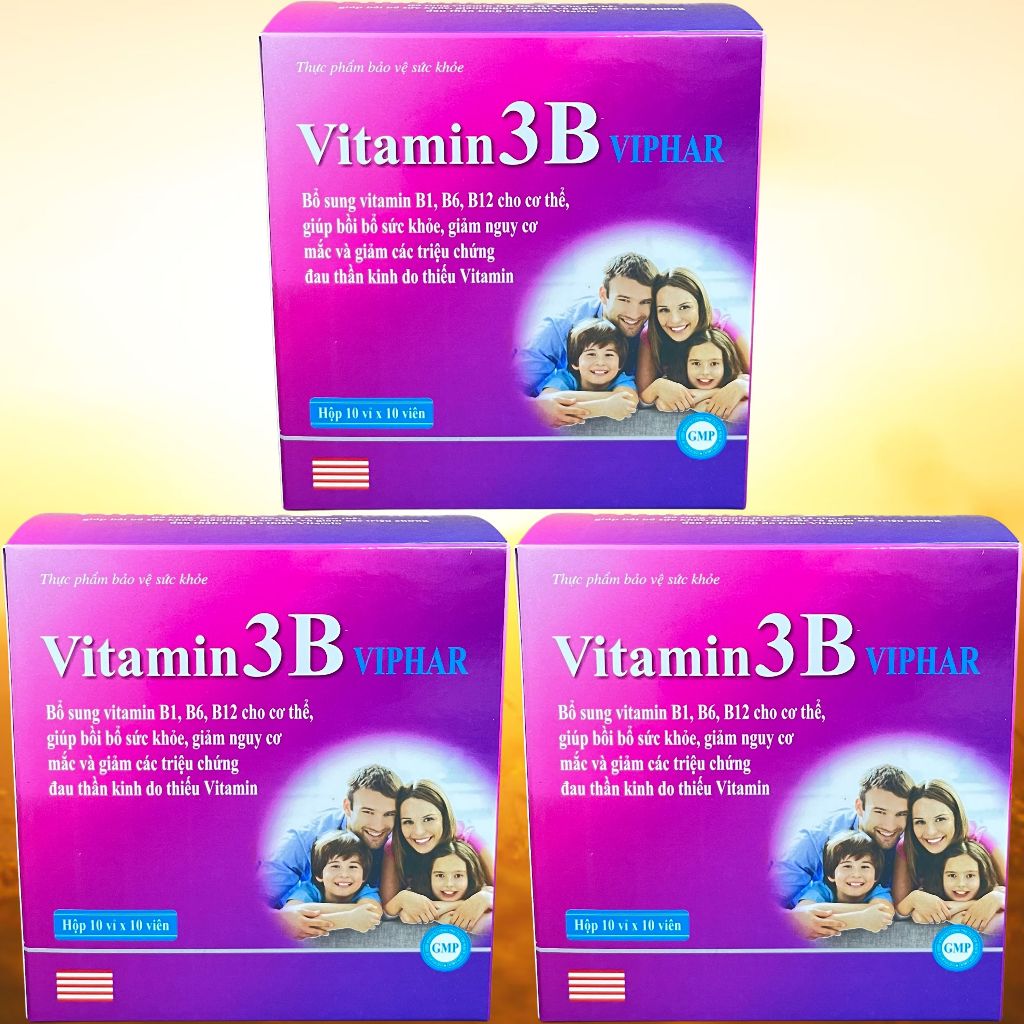 Combo 3 Hộp Vitamin 3B Viphar Tím - Vinaphar - Vinaphar - Vitamin Thanh Lọc