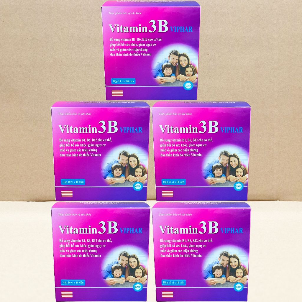 Combo 5 Hộp Vitamin 3B Viphar Tím - Vinaphar - Vinaphar - Vitamin Chữa Lành