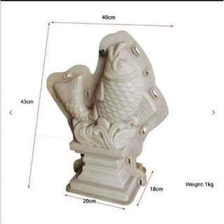 Khuôn đúc trụ đèn bê tông hình cá chép, cá chép phun nước chất liệu nhựa abs trang trí tường rào, trụ cổng, đài phun