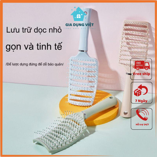 Lược chải tóc gỡ rối làm phồng chân tóc massage da đầu tạo kiểu tóc xoăn , dài tự nhiên