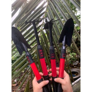 Bộ Dụng Cụ Làm Vườn 4 Món – Trồng Hoa, Trồng Rau, Bón Đất, Xới Cỏ-Tay Cầm Cao Su Chống Trượt