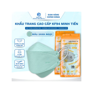 Combo 100-200 Cái Khẩu Trang Cao Cấp KF94 MINH TIẾN 4 Lớp Ko Mùi Ko Sổ Lông Size 45-75kg