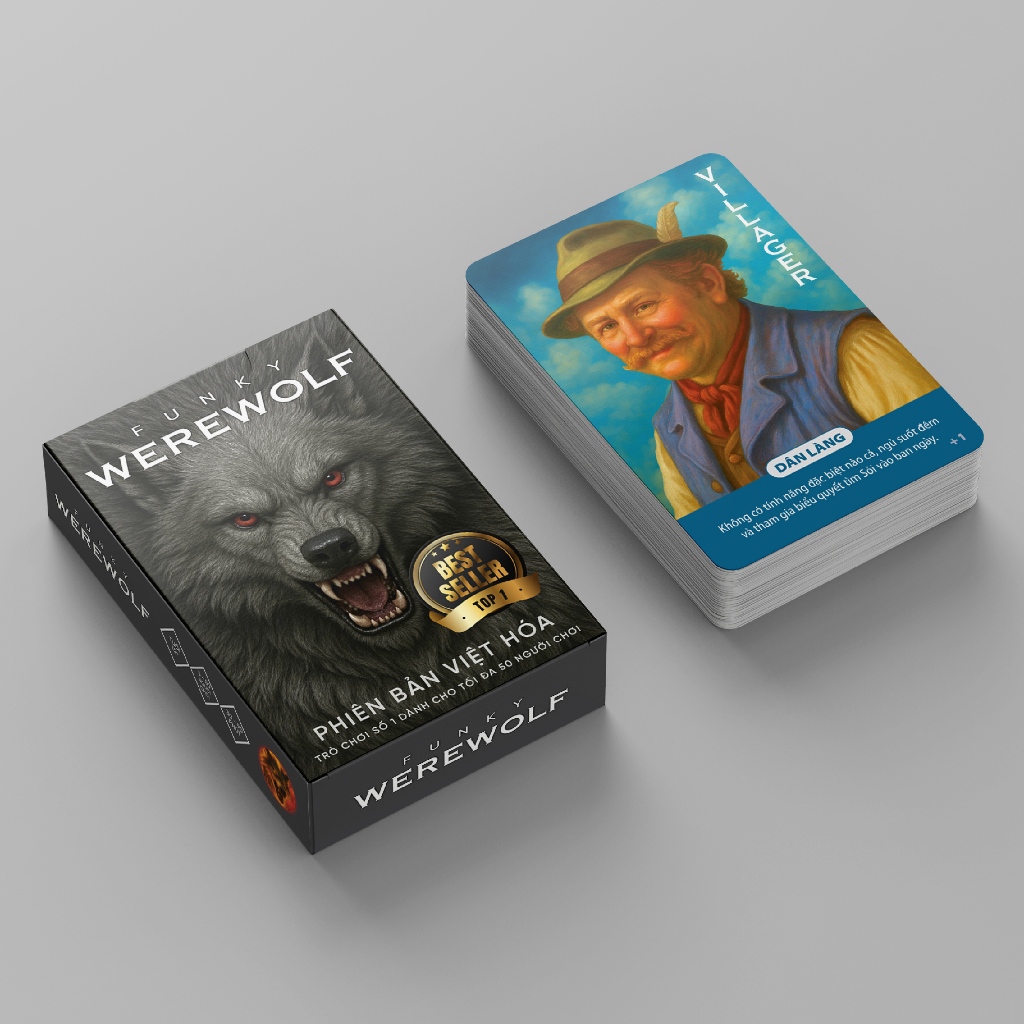 Bộ Bài Ma Sói Deluxe Bản Việt Hóa Đầy Đủ Các Nhân Vật, Board Game Vui Nhộn Cho Nhóm Bạn Bè Phù Hợp Với Mọi Lứa Tuổi