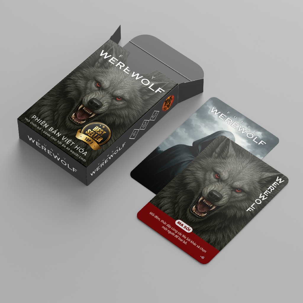 Bộ Bài Ma Sói Deluxe Bản Việt Hóa Đầy Đủ Các Nhân Vật, Board Game Vui Nhộn Cho Nhóm Bạn Bè Phù Hợp Với Mọi Lứa Tuổi