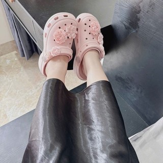 🩷💜🩷Giày sục đính hoa nổi 3D siêu xinh cao 5cm