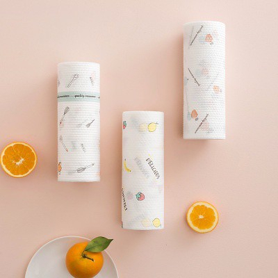 Cuộn 60 Tờ Khăn Giấy Lau Bếp Đa Năng, Khăn Giấy Đa Năng Lau Bếp, Lau Tay, Có thể tái sử dụng
