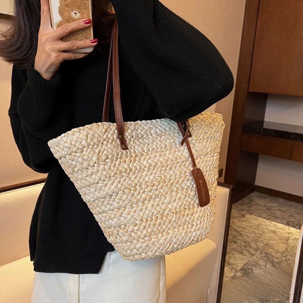 Túi Cói Du Lịch ,Túi Đi Biển Xinh thiết kế Vintage 13