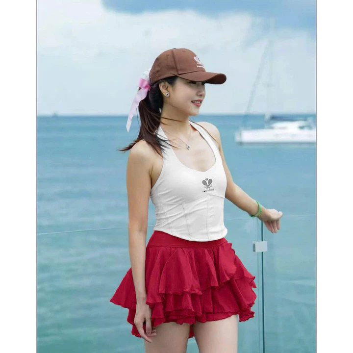 Chân váy thể thao nữ CV28, chân váy 2 tầng chất thun mềm tập pickleball , tennis, cầu lông, golf
