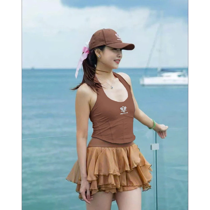 Chân váy thể thao nữ CV28, chân váy 2 tầng chất thun mềm tập pickleball , tennis, cầu lông, golf