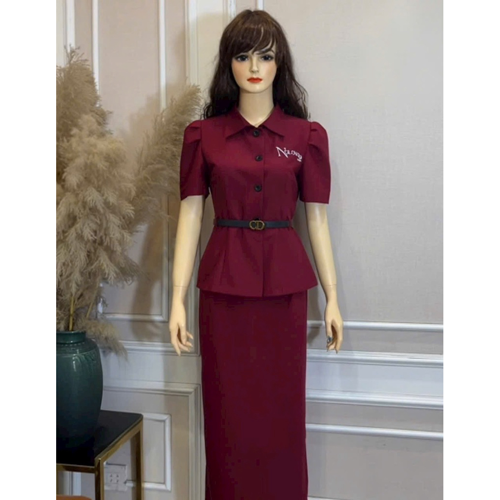 Đồng phục Vest lễ tân, spa,studio,thẩm mỹ viện cao cấp chất liệu cotton lạnh( không kèm đai)