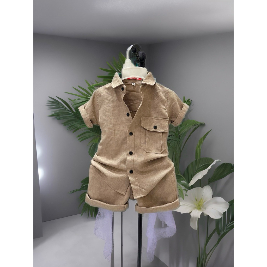 set sơmi trơn màu thiết kế cao cấp nhà TONIKIDS cho bé 10-52kg
