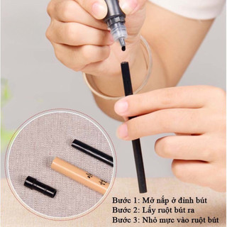 Bút Lông Bơm Mực Luyện Viết Chữ Hán – Viết Thư Pháp, Chép Kinh, Viết Sớ – Kèm Lọ Mực Chuyên Dụng