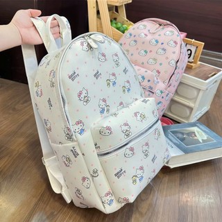 ( Balo Vải Mềm ) Hello Kitty đi học nam nữ thời trang size 43 vừa A4 laptop chất da đẹp đi chơi du lịch tiện lợi BL08