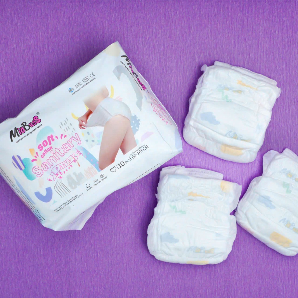 Băng vệ sinh quần Miobus siêu thấm – Mềm mại – Không tràn – Size 35 kg đến 80 kg