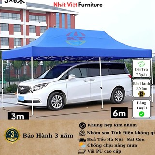 Nhà Bạt 3x6M DI Động Dựng Nhanh – Che Nắng Mưa Ngoài Trời, Khung Thép Chống Gỉ Khung Thép Chịu Lực