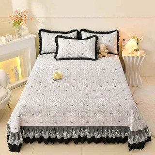 Bộ Ga Gối Đũi Phủ Bèo Nhập Khẩu Chun Cài 4 Góc, Bộ 3 Món Đũi Mềm Mịn Thoáng Mát Thấm Mồ Hôi