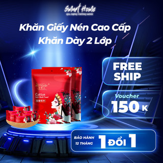 Khăn Giấy Nén Cao Cấp - Khăn Dày 2 Lớp 28x30cm - Mang Đi Du Lịch, Công Tác Tiện Lợi - Gói 22 Viên