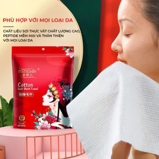Khăn Giấy Nén Cao Cấp - Khăn Dày 2 Lớp 28x30cm - Mang Đi Du Lịch, Công Tác Tiện Lợi - Gói 22 Viên