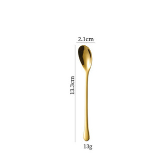 Set 5 Thìa Nhỏ Muỗng Capuchino Inox 304 Mạ Titan Vàng Thìa Miệng Bầu Cà phê Kem Chè Siêu  Xinh