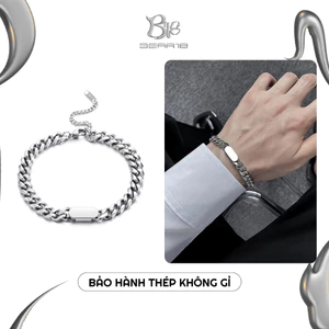 Vòng tay - lắc tay trơn THÉP TITAN KHÔNG GỈ màu bạc thiết kế đơn giản phù hợp nam và nữ BEAR18 L102