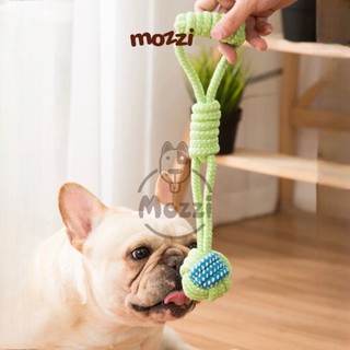 Đồ chơi gặm cho chó Dây thừng cotton bện màu xanh lá