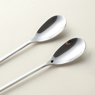 Combo 4/6/12 Chiếc Thìa Cà Phê Đá Sinh Tố 20cm Inox 304 Miệng Bầu Muỗng Thép Không Rỉ