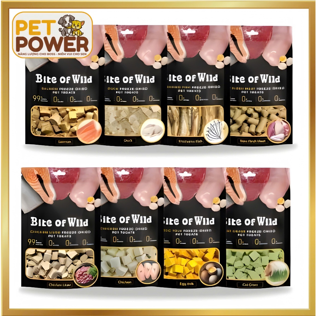 Thịt Sấy Khô Cho Chó Mèo Bite Of Wild 100% Nguyên Liệu Thịt Tươi - 40G