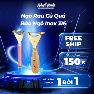 Nạo Rau Quả,Bào Ngô Bằng Thép Không Gỉ 316l - Dụng Cụ Bào Gọt Vỏ Củ Quả Đa Năng, Cán Cầm Bằng Gỗ Sồi Lưỡi Dao Sắc Bén
