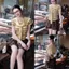 Áo len mềm kẻ mongto ngựa kèm khăn cộc tay co giãn