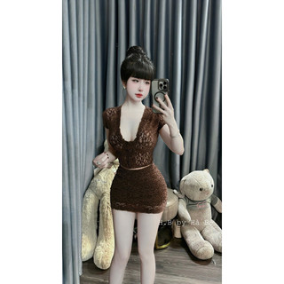 Sét áo ren cộc tay và chân váy ôm tôn dáng 💯💝đi CHƠI, đi LÀM ,đi du lịch sang chảnh, xinh XINH đẹp tuyệt vời !!😘