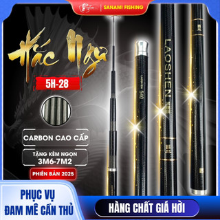 [Ưu Đãi] Cần Câu Đài Câu Đài Hắc Ngư Carbon Cao Cấp, Lựa Chọn Tối Ưu 5H CT69  [SF2]