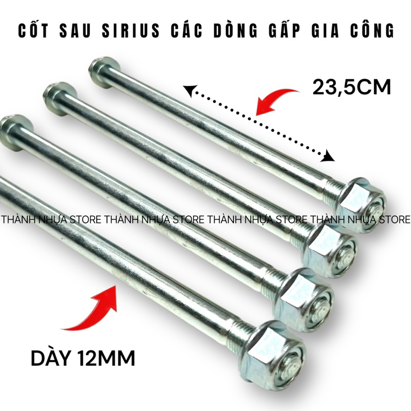 Cốt sau Sirius các dòng gấp gia công, gấp phay, gấp nhôm fastboy/tupaknam