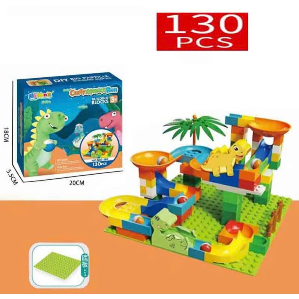 Bộ lắp ghép đồ chơi xếp hình tháp bi 130pcs FULL BOX cho bé luyện lắp ráp ghi nhớ tuy duy logic