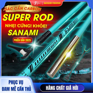 Gác Cần Và Cán Vợt Câu Đài Cacbon SUPER ROD Chất Liệu Carbon PK60 - Sanami Fishing.