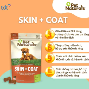 VIÊN NHAI DƯỠNG DA LÔNG CỦA MỸ - SKIN & COAT FOR DOGS CHEWS TÚI 30V