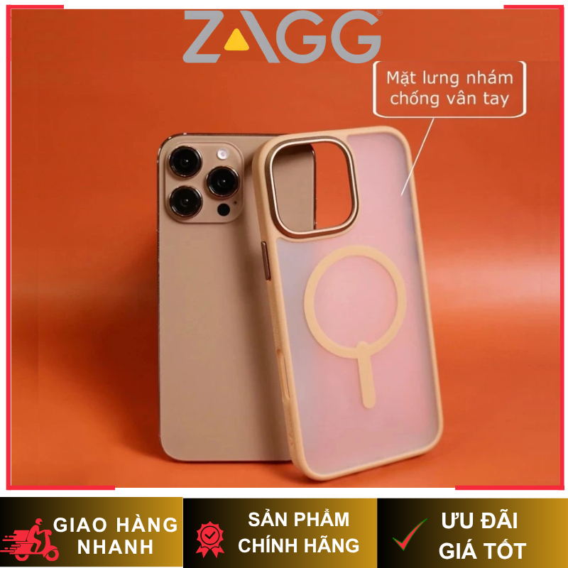 [ Chống Sốc ] Ốp ZAGG Hampton Snap Case Viền TPU Dẻo Chống Sốc Tích Hợp Sạc Từ Tính cho iP 16 Pro Max/ 16 Pro