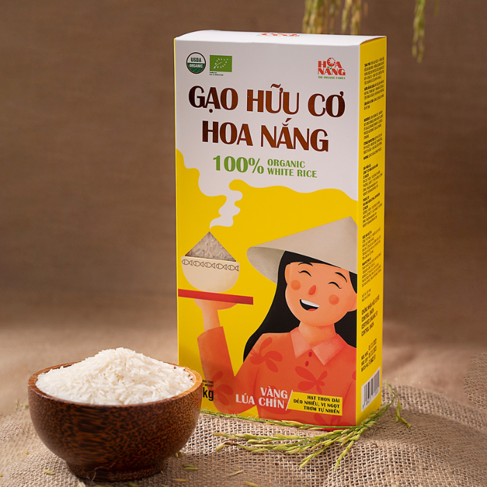 Gạo Hữu Cơ Hoa Nắng 1kg – Gạo Hữu Cơ Cho Trẻ Ăn Dặm – Chuẩn USDA EU