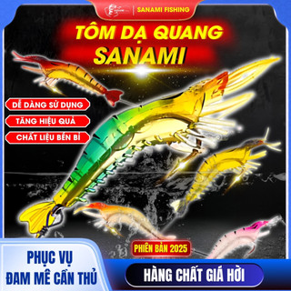 [KM] Mồi Giả Mồi Câu Cá Giả Hình Tôm Dạ Quang Bằng Silicon Mềm Kèm câu liêm MO46 [SF3]