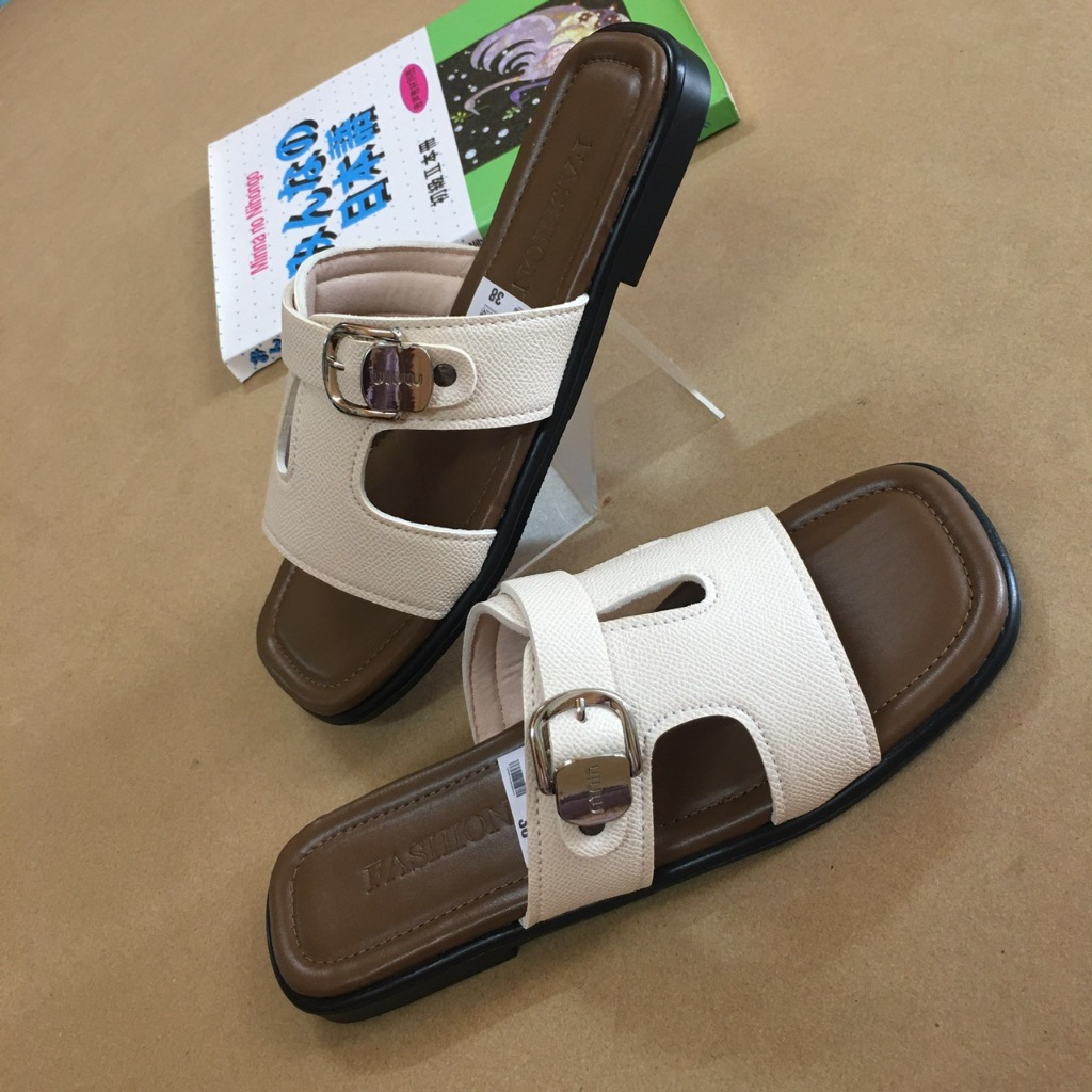 [ BẢN ĐẸP ] Dép Nữ Giọt Lệ Phối Khuy Mẫu Mới Sang Chảnh Dễ Phối Đồ Size 55 - 40