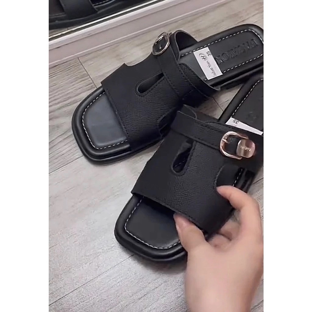 [ BẢN ĐẸP ] Dép Nữ Giọt Lệ Phối Khuy Mẫu Mới Sang Chảnh Dễ Phối Đồ Size 55 - 40