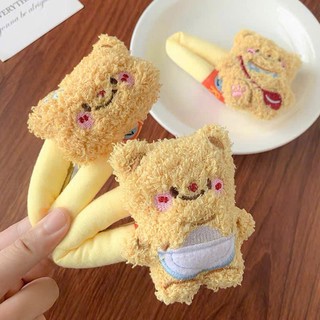 Kẹp tóc gấu bông vàng mềm mịn xinh xắn kẹp tóc gấu tinh nghịch