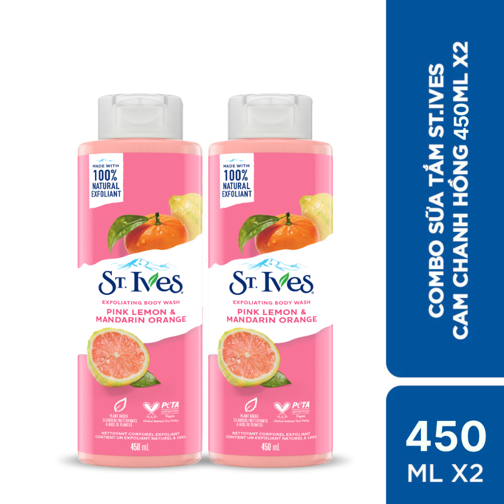 Combo 2 Sữa tắm St.ives Cam Chanh (450ml)