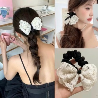Scrunchies Dây Buộc Tóc Nơ Ren Cao Cấp Kiểu Dễ Thương Cho Thiếu Nữ Đi Tiệc Và Dạo Phố