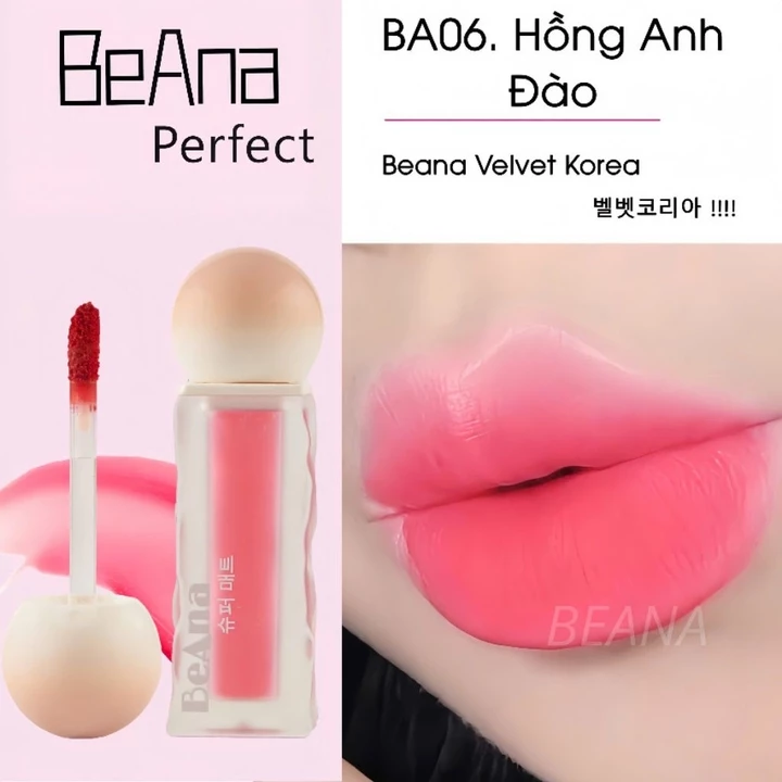 Son BeAna son hồng phấn son hồng đào, son hồng cánh sen son tone hồng, son môi chính hãng màu son nhẹ nhàng