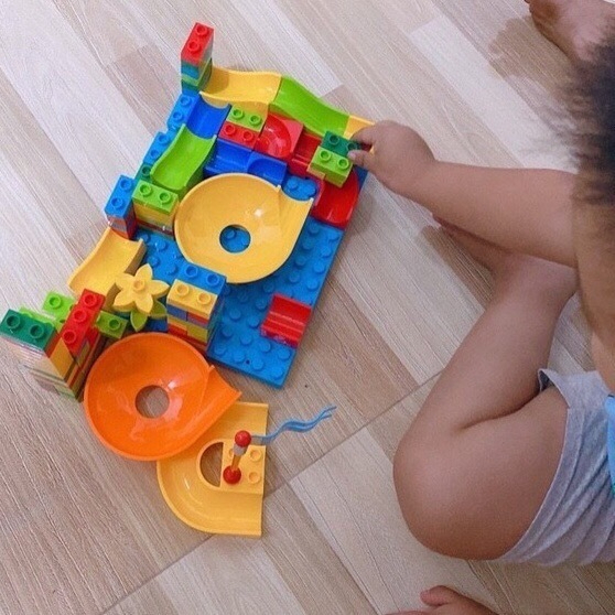 Bộ lắp ghép đồ chơi xếp hình tháp bi 130pcs FULL BOX cho bé luyện lắp ráp ghi nhớ tuy duy logic