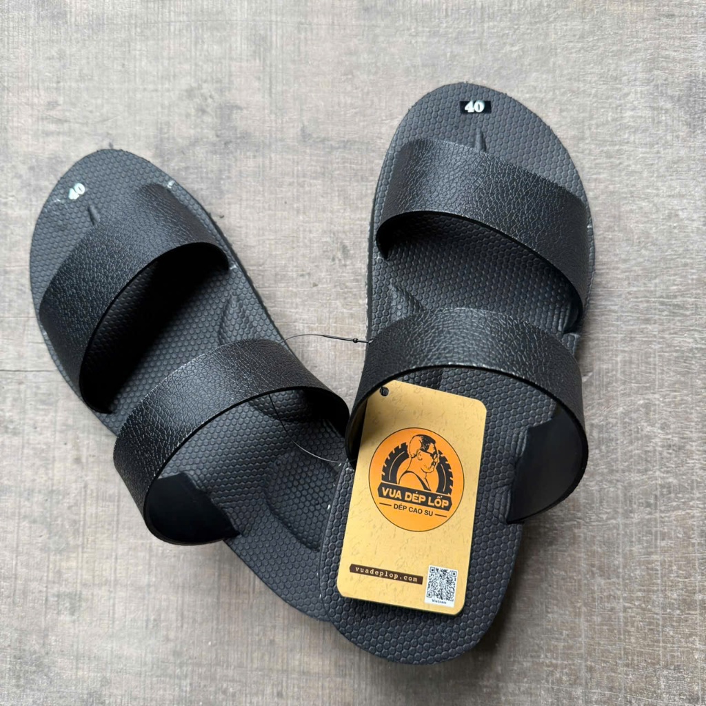 Dép cao su 2 quai chéo công nghệ mới(nhẹ, thoải mái 2.5cm), thủ công của Vua dép lốp Phạm Quang Xuân