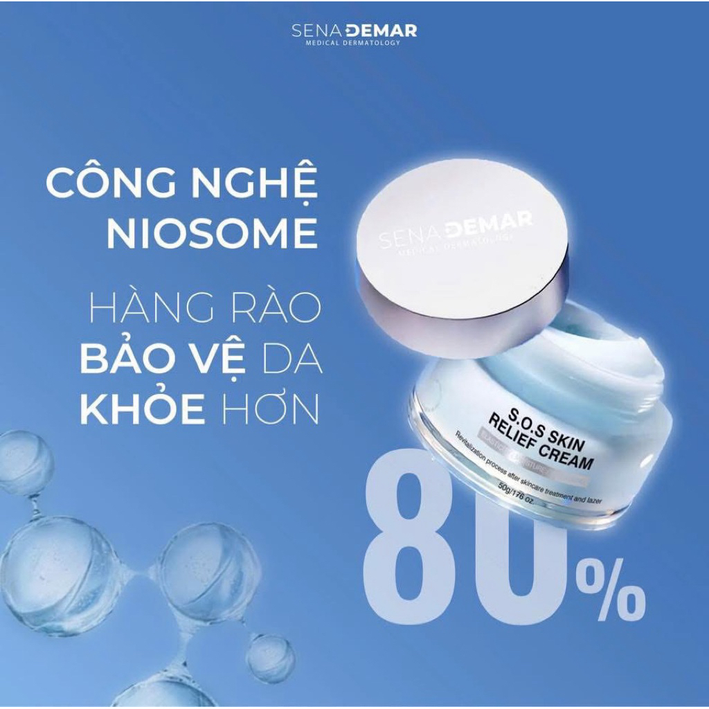 Kem dưỡng sena demar s.o.s skin relief cream giúp phục hồi, dưỡng ẩm, trắng da, 50g hạn2028 kem sos senademar  IS21